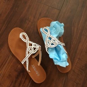 Not sold!!!!! Beaded Thong Sandal Flats